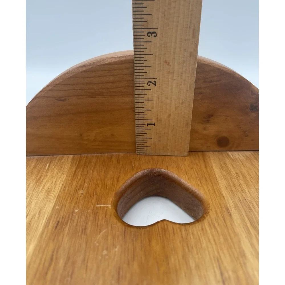 Vtg Wooden Handmade Heart Shelf Wall Rustic Country Cottage Decor 9